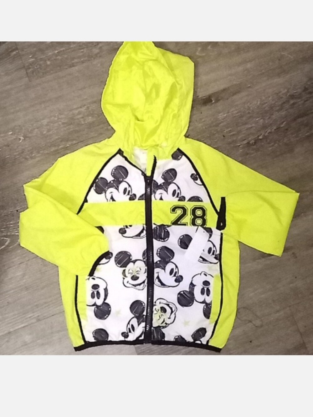 NWT: MiCKEY MOUSE, WATER RESISTANT HOODED RAINCOAT, UNISEX.